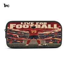 Vintage Poster Style #19 Player Print 3 Pieces Set: Large Capacity Backpack + Crossbody Bag + Pencil Case, Adjustable Breathable Shoulder Straps, Classic Sports Fan Game Day Commute Storage Set - Printed Bag - View 12