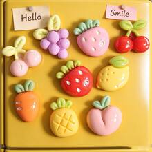2pcs/5pcs/7pcs/9pcs Small Realistic Fruit Fridge Magnet Set, Cute Decorative Magnets, Office Magnets, Personalized Fridge Magnets For Kitchen, Office, Whiteboard, Storage Cabinet And Dishwasher, Kitchen Decor, Home Decor, Valentine's Day Gift, Gift For Friends And Family, Halloween, Valentine's Day, Christmas Gift - Multicolor - View 7