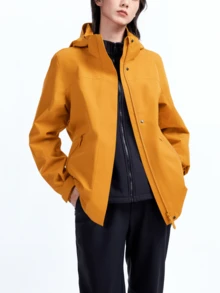 CAMEL CROWN 女士滑雪夹克 防水保暖外套 冬季羊毛雪地外套 连帽滑雪夹克 - 向日葵 - 查看 1