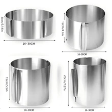 Adjustable Stainless Steel Mousse Ring, Cake Demolding Tool, Expandable Round Cake Mold, Suitable For Bakery And Home Baking, Cake Decoration Mold - View 11