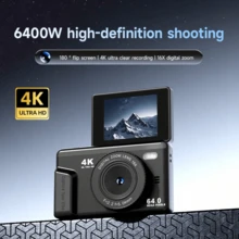 4K High-Definition Digital Camera, Equipped With 180° Flip Screen/64 ...
