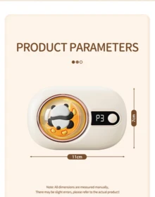 scbestuygo Panda Digital Display Hand Warmer, 1200mAh, 3 Temperature ...