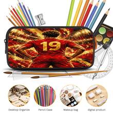 Football Player No.19 Back Print 3 Pieces Set: Large Capacity Backpack + Crossbody Bag + Pencil Case, Adjustable Breathable Shoulder Straps, Modern Fashion Art Style Fan Merchandise Sports Commute Storage Set - Printed Bag - View 2