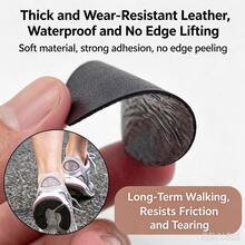2/4pcs Self‑Adhesive Shoe Heel Repair Patches Anti‑Wear Reinforcement Inserts For Damaged Shoe Heel Multi‑Color Shoe Care Accessories - Multicolor - View 2