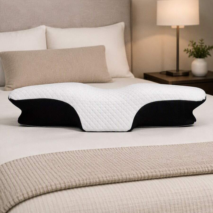 Butterfly Cervical Pillow - White - View 1