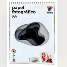 Papel Fotográfico A4 Brillante 180gr 20 Hojas Tinec Blanco - 1 Set - Ver 1