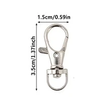 10/20/30/50/100pcs Rotating Lobster Claw Swivel Key Chain Hooks, Small Metal Rotating Key Chain Clips For Key Chain Making, DIY Crafts, Lanyard Making And Pet Collars - Keychain - View 2