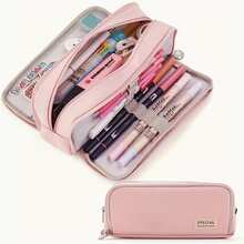 Multi-Layer Multi-Function Storage Bag With Dividers, Suitable For Women's Cosmetics, Makeup Tools, Student Pencils, Markers And Other Learning Supplies, Home Organization, Convenient For Travel, Best Gift Choice - View 10