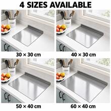 1pc Luxury 304 Stainless Steel Cutting Board - Anti-Mold Rolling Pin Cutting Board - Essential Kitchen Tool For Home Cooks And Cooking Enthusiasts, Stainless Steel Cutting Board, Meat Cutting Board, Cheese Cold Cutting Board - Silver - View 7