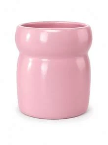 1pc Pink & White Toothbrush Holders, Rounded Bathroom Countertop Organizers For Toothbrushes And Toothpaste - Multicolor - View 8