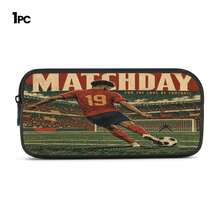 Vintage Poster Style #19 Player Print 3 Pieces Set: Large Capacity Backpack + Crossbody Bag + Pencil Case, Adjustable Breathable Shoulder Straps, Classic Sports Fan Game Day Commute Storage Set - Printed Bag - View 11