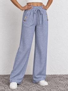 Women Pants - Blue Gray - View 4