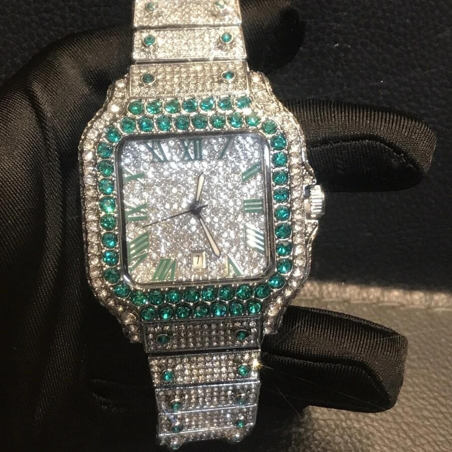 Bestselling Fully Rhinestone Men's Quartz Watch Hip Hop Diamond Watch