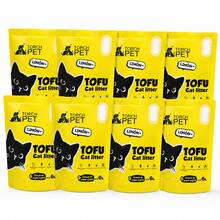 Arena para gatos de tofu, 48 litros por paquete, 6 litros por bolsa, 8 bolsas en total. Se aglomera fácilmente, controla los olores sin generar polvo y viene en varios aromas. Imprescindible para hogares con varios gatos y para quienes buscan abastecerse. - 48 L - Ver 7
