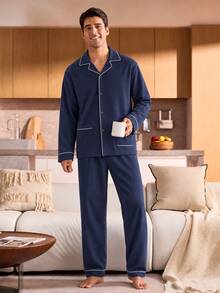 Men Loungewear Sets - Blue 2 - View 3