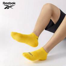 Reebok Mesh Breathable Sports Boat Socks 3 Pairs Set Low-Cut Non-Slip Sweat-Absorbent Durable Running Fitness Short Socks - White - View 3