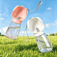 Pet Multi-Function Outdoor Portable Water Bottle, Essential For Dog Walking, Transparent Visible Leak-Proof Travel Water Cup For Outings - Large Capacity - View 2