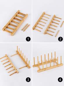 2-Slot/4-Slot Dish Drying Rack – A Versatile Organizer For Plates, Cups, Bowls, Lids, And Cutting Boards; Combines Drying And Storage Functions-An Excellent Tool For Kitchen Cabinet Organization. - View 9