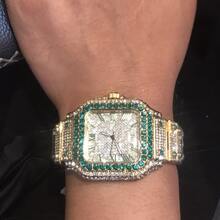 Bestselling Fully Rhinestone Men's Quartz Watch Hip Hop Diamond Watch - Mouldless - View 10