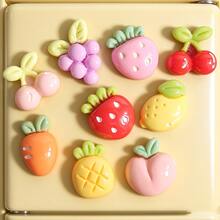 2pcs/5pcs/7pcs/9pcs Small Realistic Fruit Fridge Magnet Set, Cute Decorative Magnets, Office Magnets, Personalized Fridge Magnets For Kitchen, Office, Whiteboard, Storage Cabinet And Dishwasher, Kitchen Decor, Home Decor, Valentine's Day Gift, Gift For Friends And Family, Halloween, Valentine's Day, Christmas Gift - Multicolor - View 4