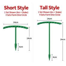 Plastic Plant Support Stand, Semi-Circular Pot Support Ring With Soil Fixing Rod, Detachable Modular Flower Support Rack, Adjustable Height With Stackable Design, Suitable For Indoor Potted Plants, Balcony Flowers, Greenhouse Plants, Garden Greenery And Outdoor Planting, Can Be Used To Support Kalanchoe, Peony, Rose, Lily, Hydrangea, Orchid And Small Climbing Plants - A - View 11