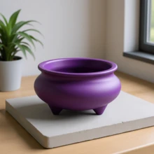 Pot Bunga Keramik Terbuat dari Tanah Liat dengan Lubang Drainase, Dekorasi Meja Kantor Minimalis yang Bergaya untuk Rumah & Kantor - pot bunga - View 11