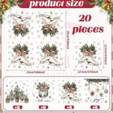 20pcs Christmas Cocktail Party Napkins, 4 Styles, Each Style Printed With Holiday Letters, Christmas Trees, Christmas Balls, Skates, Stars And So On. Colorful Christmas Design Patterns, Suitable For Christmas, Various Occasions And Special Events. - View 2