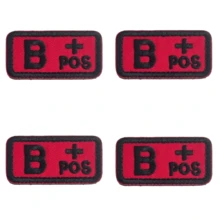 4pcs Blood Type Hook & Loop Patch Set, Red Tactical Embroidered Blood Type POS/NEG Badge, A+A-B+B-0+0-AB+AB, For Medical Records, Blood Donation, First Aid - Jacket, Backpack, Hospital Use - Blood Type Decoration, Backpack Equipment, Durable Embroidery. - Multicolor - View 13
