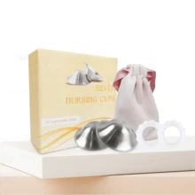 The Orginal Silver Nursing Cups – Silver Nipple Shields For Breastfeeding - Nipple Guards Protector For Breastfeeding - Nipple Shields For Newborn - White - View 1