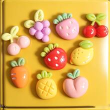 2pcs/5pcs/7pcs/9pcs Small Realistic Fruit Fridge Magnet Set, Cute Decorative Magnets, Office Magnets, Personalized Fridge Magnets For Kitchen, Office, Whiteboard, Storage Cabinet And Dishwasher, Kitchen Decor, Home Decor, Valentine's Day Gift, Gift For Friends And Family, Halloween, Valentine's Day, Christmas Gift - Multicolor - View 2
