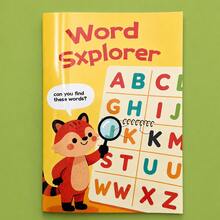 Children's Word Search Activity Book 32 Pages, Preschool Kindergarten Toddler Fun Vocabulary Learning Workbook, Educational Reading And Writing Toy, Hidden Word Search Game, Home School Travel Learning Supplies - Rose Red - View 8
