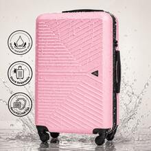 W WINGS High Durability | Polycarbonate | Travel Luggage Set 3 Pieces | Cabin, Medium And Large Suitcases With TSA Lock 360° Rotating Wheels - Baby Pink - View 3