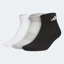 Adidas 中性輕量運動短襪，抗菌舒適運動襪 (3雙) JC9268 - 黑白灰 - 查看 1