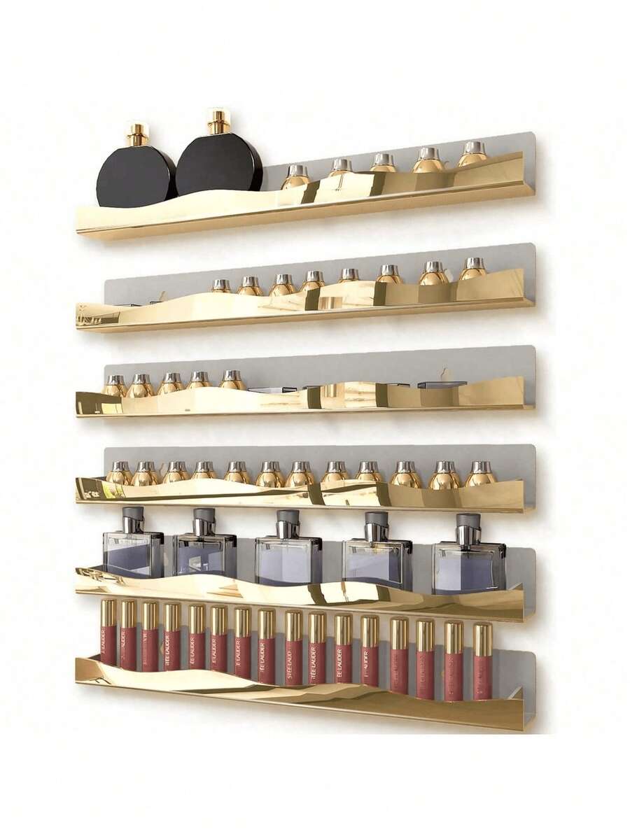 Nail & Lash Organizer - Gold Mirror - View 1