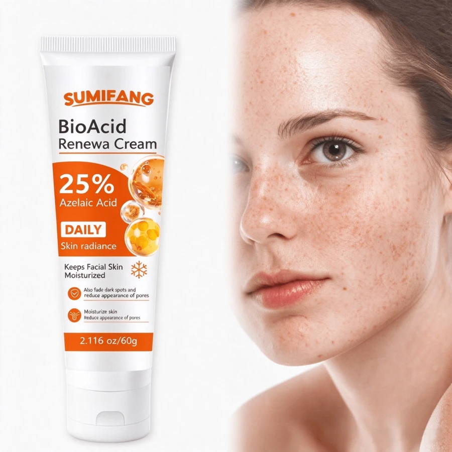 SUMIFANG Krim Pelembap Revitalisasi Bio-Acid 60g, Mengandung 25% Asam Oktahidroksi, Memberikan Hidrasi Lembut dan Tahan Lama, Meratakan Warna Kulit dan Memperbaiki Pori-Pori Tersumbat, Cocok untuk Semua Jenis Kulit