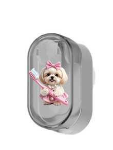 Drill-Free Wall-Mounted Toothbrush Holder With Auto-Close Dustproof Cover, Cute Decorative Toothbrush Storage Rack, No-Drill Bathroom Countertop Organizer, Simple Dust-Proof Toothbrush Storage Box, Suitable For Home Bathroom And Dormitory - Multicolor - View 11