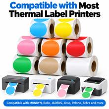 50mm Color Round Thermal Label Paper - 600pcs Round Thermal Printer Labels, 2 Inch Thermal Printer Stickers, Round Thermal Labels For Logo Designs, Name/Price Labels, Thank You Cards, Addresses - View 3