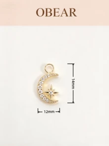 S925 Sterling Silver Geometric Zirconia Accessory Sweet Elegant Versatile Stud Earrings Necklace Bracelet Pendant Jewelry - Gold - View 5