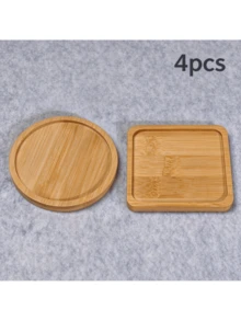 8pcs Wooden Coaster Set Handmade Blank Pads Succulent Plant Tray Set - Wooden Heat-Resistant Non-Slip Coasters, Mosaic Tile Base, Suitable For Coffee Table, Teacup, Vase Base, Multi-Functional Decoration, Kitchen, Placemat - Multicolor - View 15