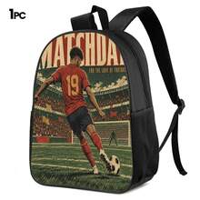 Vintage Poster Style #19 Player Print 3 Pieces Set: Large Capacity Backpack + Crossbody Bag + Pencil Case, Adjustable Breathable Shoulder Straps, Classic Sports Fan Game Day Commute Storage Set - Printed Bag - View 12