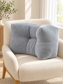 1pc Ergonomic Back Pillow, Soft Lumbar Support Cushion For Adults, Soft Chair Back Cushion, Suitable For Reading And Relaxing, Bedroom And Living Room Chair Use, Comfortable Home Office Chair Accessory - Multicolor - View 14