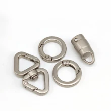 2pcs 360° Rotatable Dual-Head Triangle Spring Buckle | High-Quality Zinc Alloy, Polished Smooth, Exquisite Craftsmanship, Silver White, Universal Accessory For Phone, Clothing, Luggage And Hiking, Suitable For Various Rope Sizes, No Battery Required (Non-Load Bearing Buckle, Not For Climbing) - Multicolor - View 8
