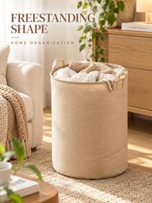 1PC Large Capacity Dirty Laundry Basket, Fabric Laundry Hamper For Clothes, Bedding, Toys Storage, Portable Laundry Basket For Bedroom, Bathroom, Laundry Room, Dorm, Multi-Functional Organizer Basket, Multiple Sizes Available - Multicolor - View 13