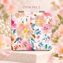 1pc Y2K Floral Portable Makeup Mirror, Double-Sided Folding Pocket Mirror With Magnification, Vintage Floral Print Portable Vanity Mirror, Suitable For Handbag And Travel, Mini Handheld Makeup Mirror For Touch-Ups, Vintage Pocket Mirror Beauty Accessory - Multicolor - View 12