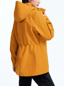 CAMEL CROWN 女士滑雪夹克 防水保暖外套 冬季羊毛雪地外套 连帽滑雪夹克 - 向日葵 - 查看 3