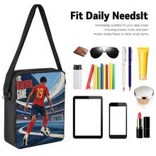 Poster Style #19 Player Print 3 Pieces Set Large Capacity Backpack + Crossbody Bag + Pencil Case, Adjustable Breathable Shoulder Straps, Classic Sports Style Fan Game Day Commute Storage Set - Printed Bag - View 3