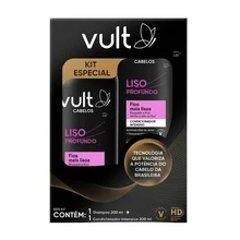 Kit Shampoo e Condicionador Vult Liso Profundo 200ml Alinhamento dos Fios e Antifrizz Original - Para viagem - Visão 2