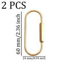 2/4/6pcs Gold Screw Lock Keychains, DIY Gold Keychain Clips, Minimalist Style Keychain Pendant, Climbing Carabiner Keychain, Unisex Car Keychain, Bag Charm, Cute Gothic Y2K Style Campus Accessory - Gold - View 10