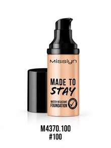 MISSLYN 1件裝 Made To Stay 防水底妝，高遮瑕乳霜底妝，持久防暈染，均勻膚色滋養奶油質地，臉部底妝，萬聖節妝容，日常/派對/Y2K，柔美妝感/夏季/沙灘，底妝 - 100 - 查看 8