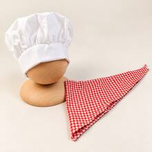 Newborn Photography Props, Baby Chef Hat For Boy Girl, Baby Photo Outfits Cook Props For Photo Stripe Chef Hats Baby Stuff Shower Party Gift - Multicolor - View 6